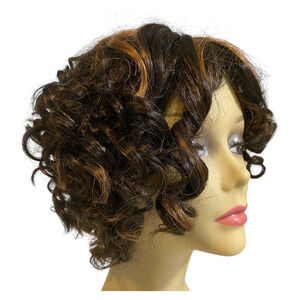 Soft Curls Wig Synthetic Hair Dark Brown Black Copper Women Teens Avg Size NWT